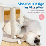 Sisal Climbing Frame Scratching Post Tree Wood Scratcher Cat Tree Tower House