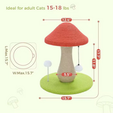 Custom Mushroom Sisal Cat Climbing Scratching Tree Condo With Scrapers And Ball