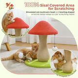Custom Mushroom Sisal Cat Climbing Scratching Tree Condo With Scrapers And Ball