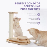 Wooden Sisal Smaller Cat Activity Climbing Multilayer Tree Tower With Moving Wooden Balls