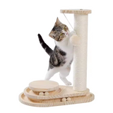 Wooden Sisal Smaller Cat Activity Climbing Multilayer Tree Tower With Moving Wooden Balls