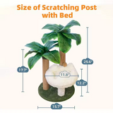 Customized Green Sisal Rope Wrapped Scratching Climbing Frame Tree Toys For Cat