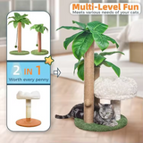 Customized Green Sisal Rope Wrapped Scratching Climbing Frame Tree Toys For Cat