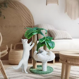 Customized Green Sisal Rope Wrapped Scratching Climbing Frame Tree Toys For Cat