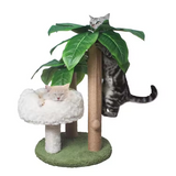 Customized Green Sisal Rope Wrapped Scratching Climbing Frame Tree Toys For Cat