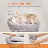 Large Grey Plush Cat Tree House Indoor Climbing Frame