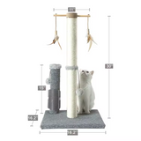 Feather Pendant Cat Tree Indoor Climbing Frame Timber Cat Scratching Tree House Tower