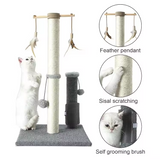 Feather Pendant Cat Tree Indoor Climbing Frame Timber Cat Scratching Tree House Tower