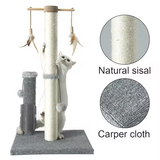 Feather Pendant Cat Tree Indoor Climbing Frame Timber Cat Scratching Tree House Tower