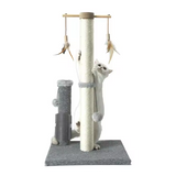 Feather Pendant Cat Tree Indoor Climbing Frame Timber Cat Scratching Tree House Tower