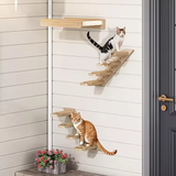 Modern Wooden Wall Hanging Climbing Tree House Multilayer Tree Tower