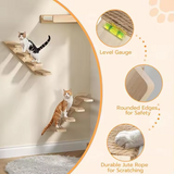 Modern Wooden Wall Hanging Climbing Tree House Multilayer Tree Tower