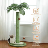 Customized Multi Level Green Cat Real Tree Tower Cat Climbing Condo Tree