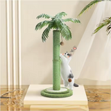 Customized Multi Level Green Cat Real Tree Tower Cat Climbing Condo Tree