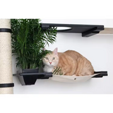 Modern Wooden Sisal Rope Cat Climbing Frame Tree Tower Wall Mounted