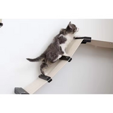 Modern Wooden Sisal Rope Cat Climbing Frame Tree Tower Wall Mounted