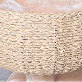 Custom Beige Rattan Cat Tree House Tree Tower