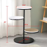 Custom White Iron Scratching Post Tree Scratcher Sisal Cat Tower