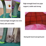 High Quality Colorful Plush Mushroom Scratcher Creative Cat Tree Tower