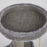 Custom Simple Grey Plush Cat Scratching Post Tree Scratcher