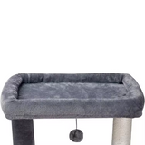 Modern Black Plush Climbing Cat Tree House Multilayer Tree Tower