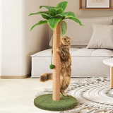 Cat Climbing Frame Scratching Post Tree Wood Scratcher With Leaves