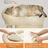 Custom High Quality Beige Plush Creative Cat Tree Tower