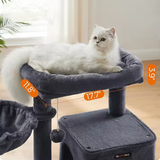 Custom High Quality Dark Grey Multi-level Cat Scratching Tree Tower