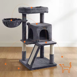 Custom High Quality Dark Grey Multi-level Cat Scratching Tree Tower