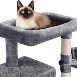 Custom Dark Plush Luxury Large Tree Tower Scraper For Cats
