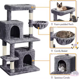Custom Dark Plush Luxury Large Tree Tower Scraper For Cats