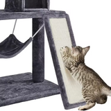 Factory Grey Plush Large Cat Ear Tree House Indoor Climbing Frame Toys