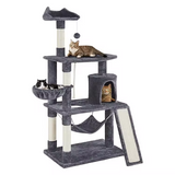 Factory Grey Plush Large Cat Ear Tree House Indoor Climbing Frame Toys
