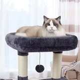 Custom High Quality Dark Grey Plush Multi-level Personalized Cat Scratching Tree Tower