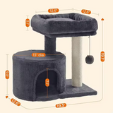 Custom High Quality Personalized Black Velvet Cat Scratching Tree Tower