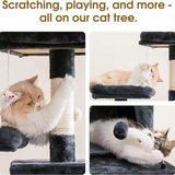Custom Black Velvet Luxury Cat Tree Tower Best Seller Scraper For Cats