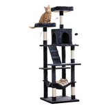 Custom Black Velvet Luxury Cat Tree Tower Best Seller Scraper For Cats