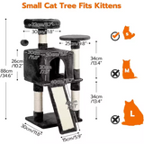 Custom High Quality Black Velvet Modern Cat Tree Tower