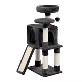 Custom High Quality Black Velvet Modern Cat Tree Tower