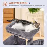 High Quality Grey Velvet Personalized Cat Scratching Tree Tower