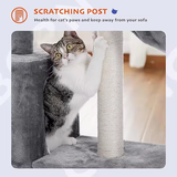 High Quality Grey Velvet Personalized Cat Scratching Tree Tower