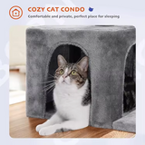 High Quality Grey Velvet Personalized Cat Scratching Tree Tower