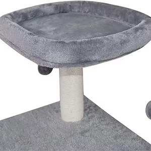 Custom Grey Velvet Simple Cat Tree Tower Best Seller Scraper For Cat