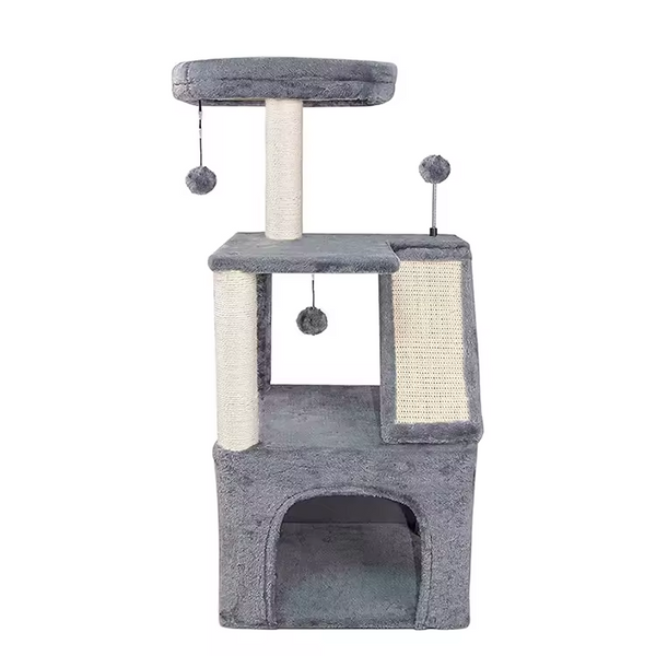 Custom Grey Velvet Simple Cat Tree Tower Best Seller Scraper For Cat ...