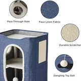 Custom Scratching Post And Ball Cat Cave Bed Tree Tower
