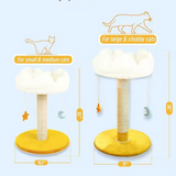 Modern White Short Plush Moon Star Climbing Tree House Multilayer For Cats