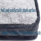 Custom Luxury Dark Grey Plush Detachable Wash Cushion Bed For Dog