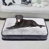 Custom Luxury Dark Grey Plush Detachable Wash Cushion Bed For Dog
