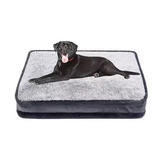 Custom Luxury Dark Grey Plush Detachable Wash Cushion Bed For Dog