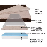 Custom Eco Friendly Plush Dog Sofa Beds With Blanket